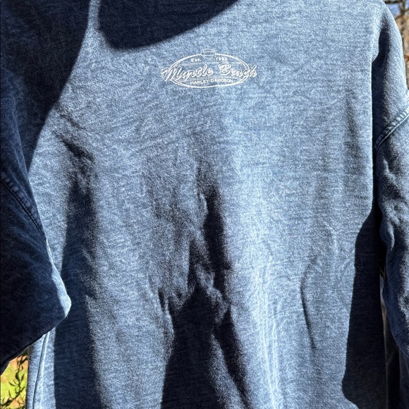 Harley-Davidson Blue Marbling Crew Neck Sweater - Picture 9 of 10